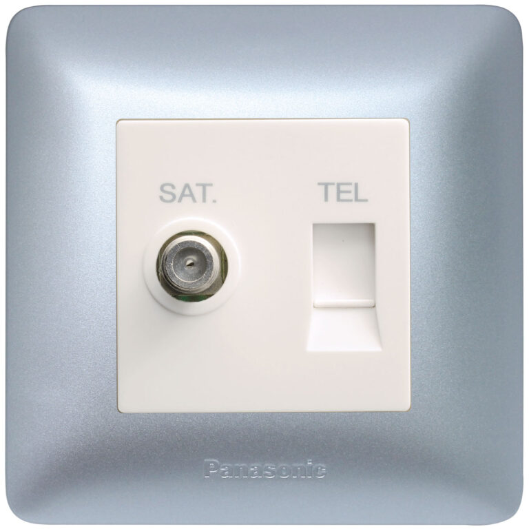 Panasonic 1-Gang TV Socket + 1-Gang Tel Socket