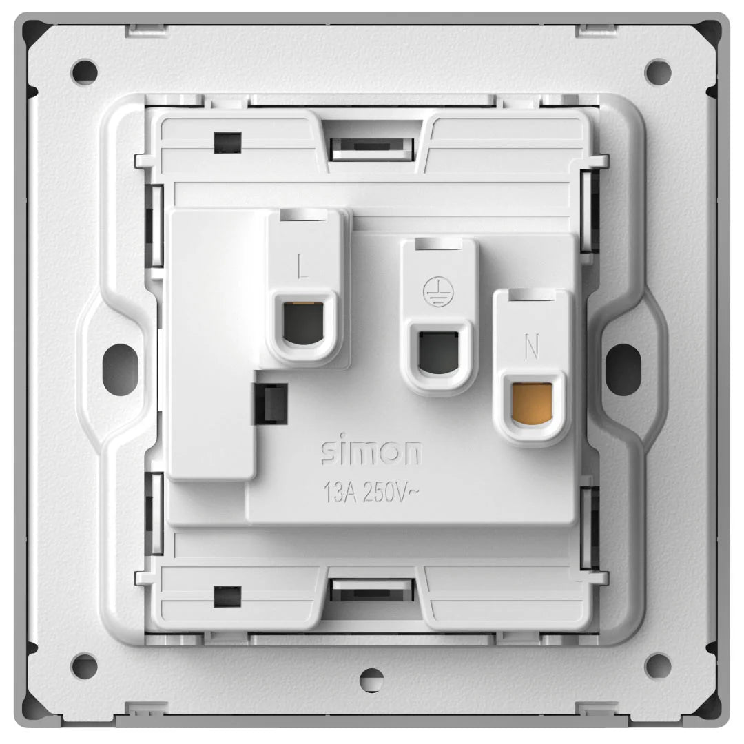 Simon Multi Socket Switched with USB A+C Chargers M7-Metal Series
