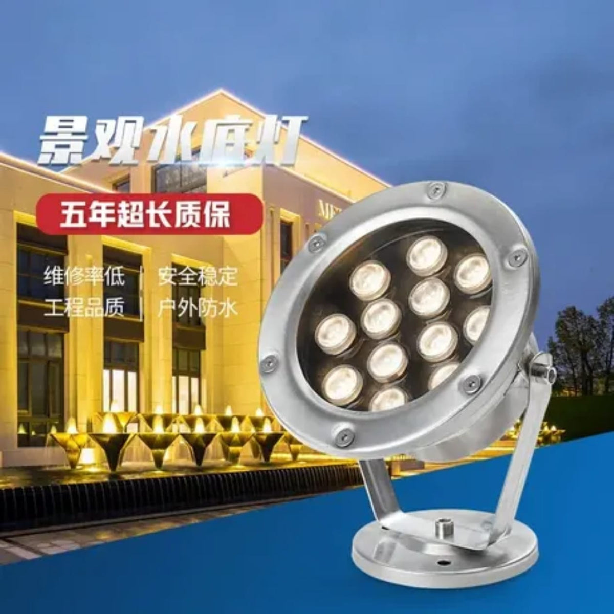 LED Underwater Fountain Lights 6W/12W