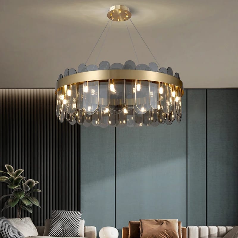 Modern Luxury Smoke Glass Chandelier (600mm)