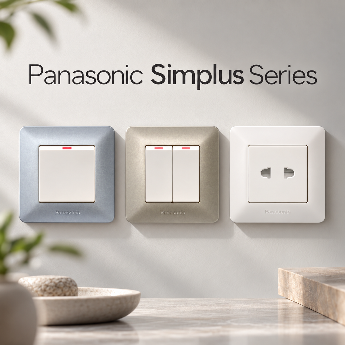 Panasonic simplus series switches & sockets