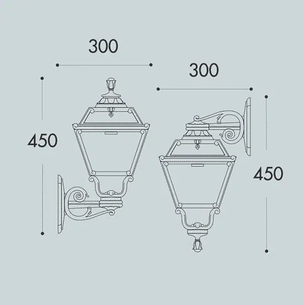 Golia Square Classic Outdoor Wall Light  (Lifetime Guarantee)