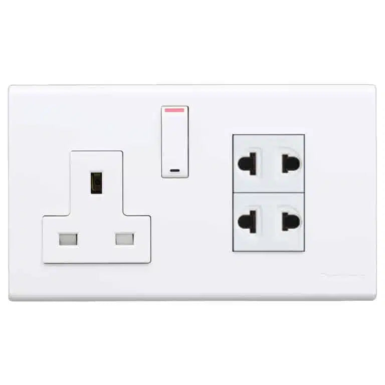 1-Gang 13A BS Socket + 2-Gang Universal Socket - Panasonic