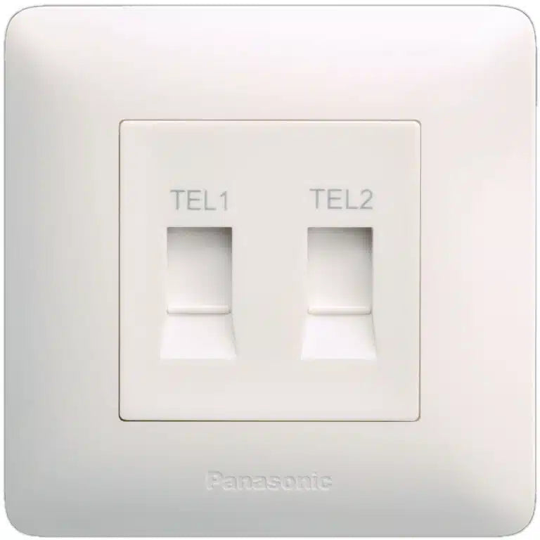 2-Gang Telephone Socket - Panasonic