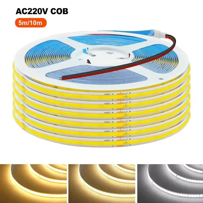COB Strip Light AC-220V – 10 Meter Roll