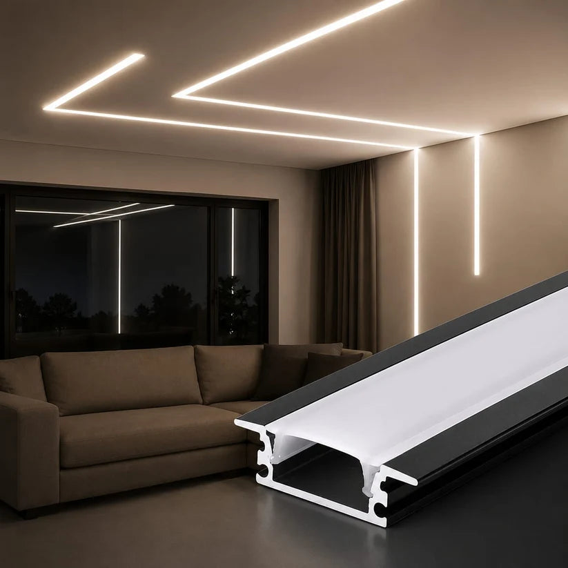 23mm Aluminum Profile light - Black