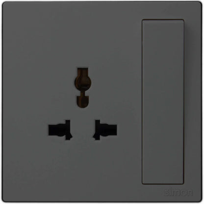 1G Multi-Plug Socket with Switch - Color
