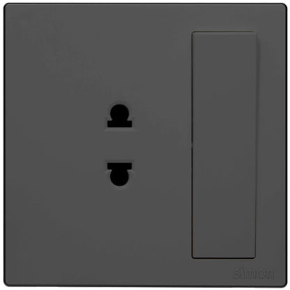 2 pin Universal Socket with Switch - Color