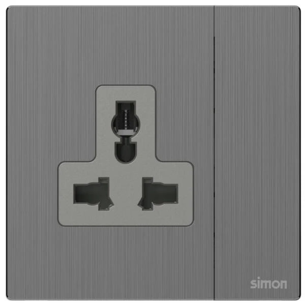 Simon 1G International Switched Socket M7-Metal Series