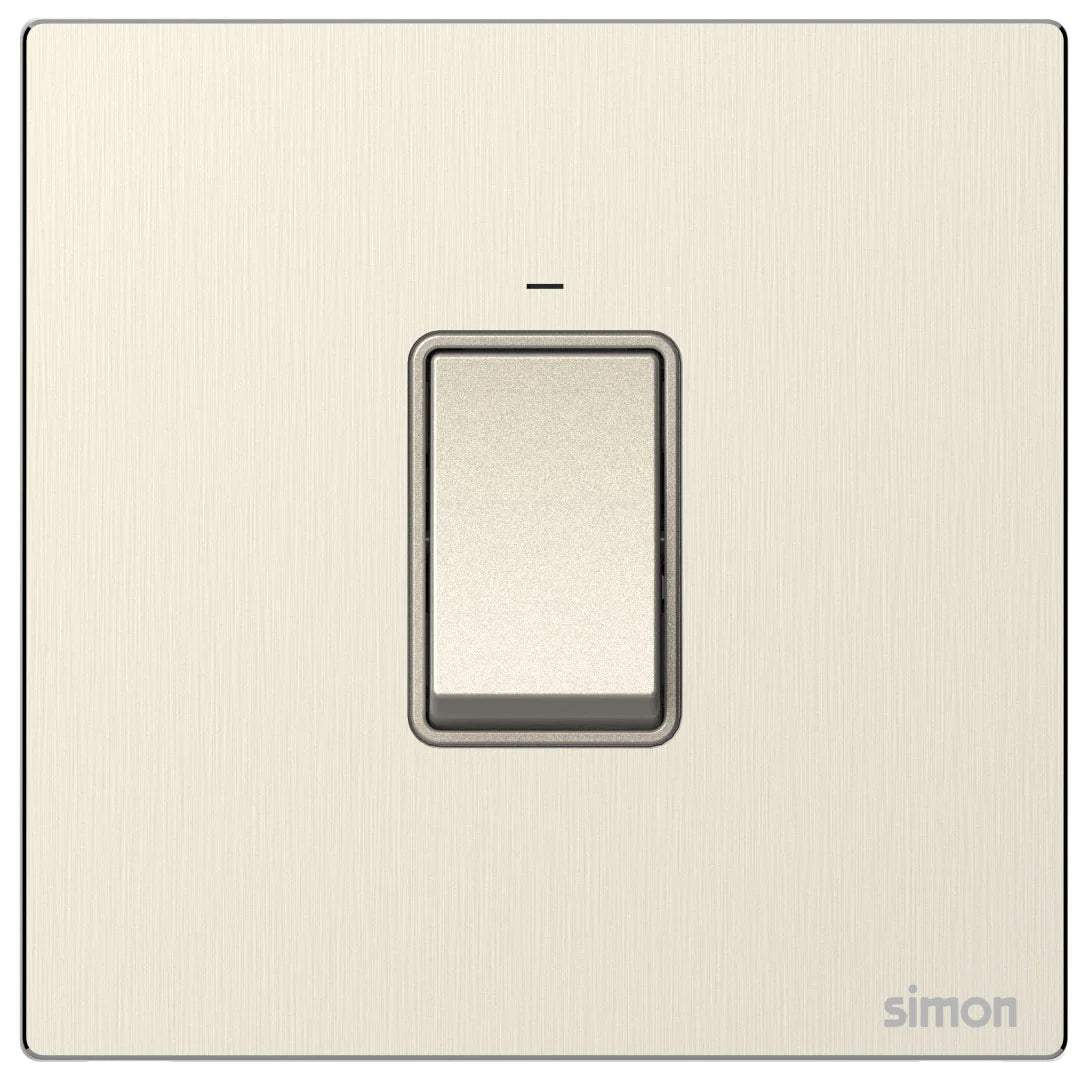 Simon 45A Double Pole Switch with LED M7-Metal Series