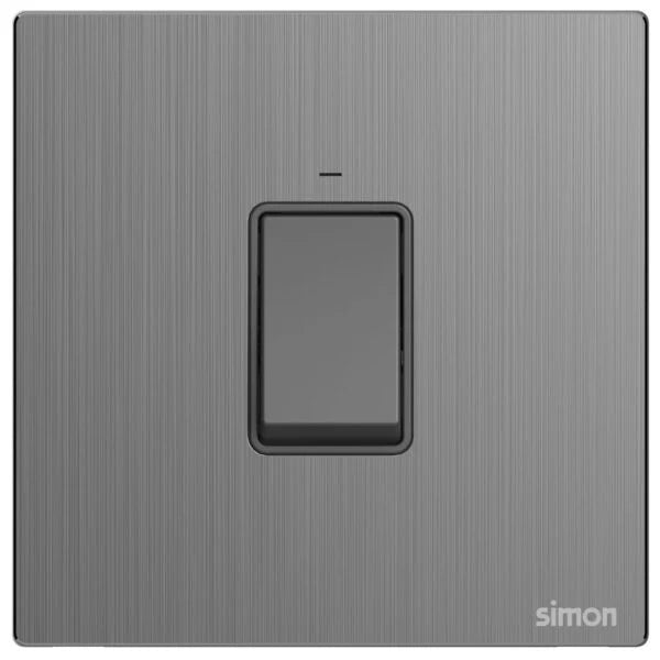Simon 45A Double Pole Switch with LED M7-Metal Series