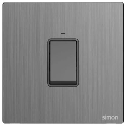 Simon 45A Double Pole Switch with LED M7-Metal Series