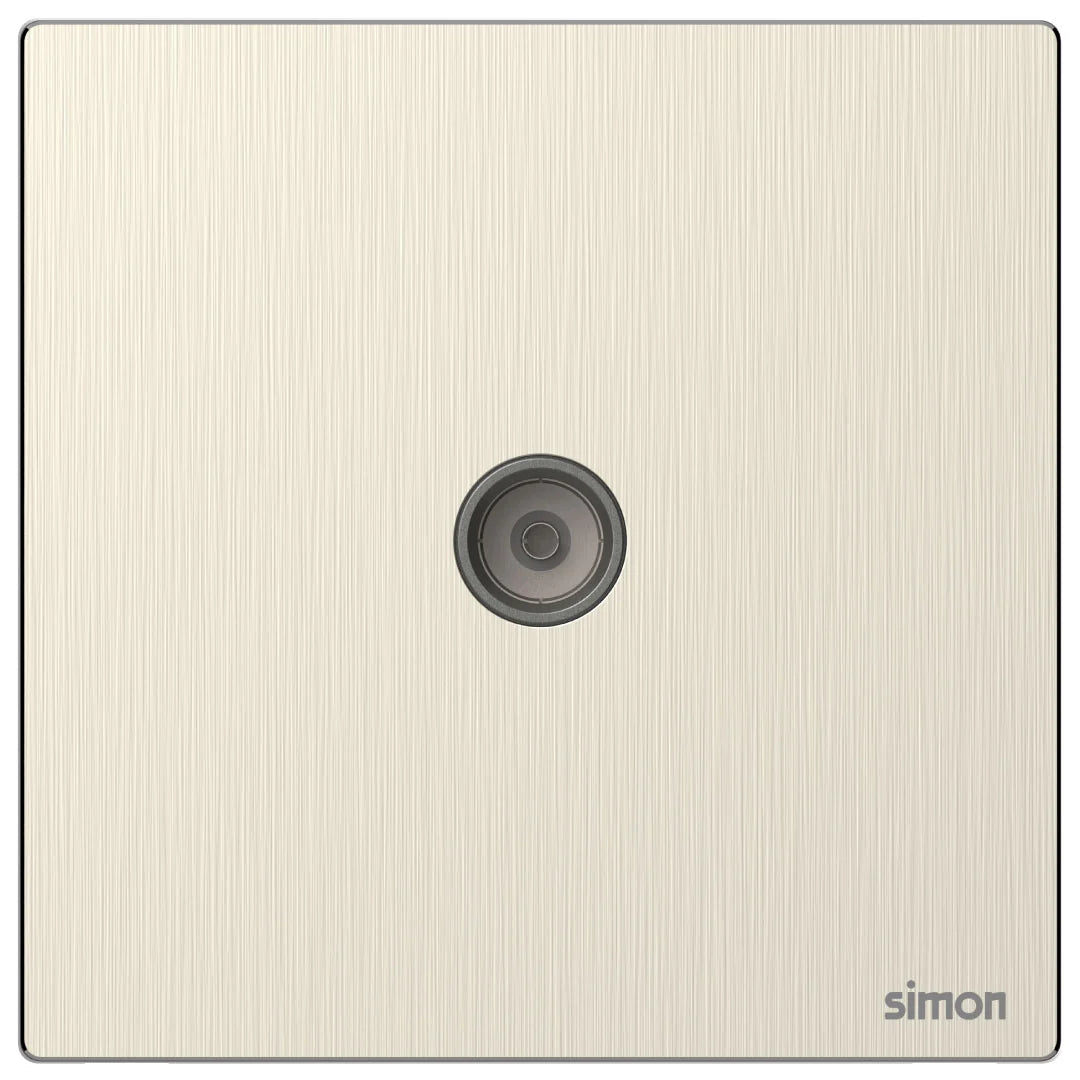 Simon 1G TV Outlet M7-Metal Series