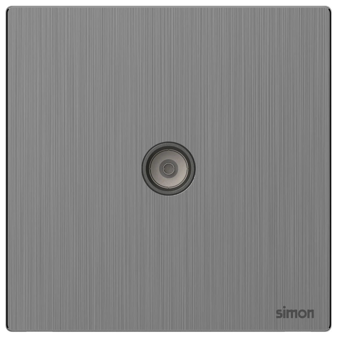 Simon 1G TV Outlet M7-Metal Series
