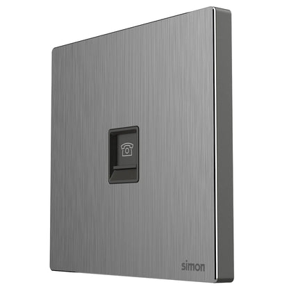 Simon 1G Telephone Outlet M7-Metal Series