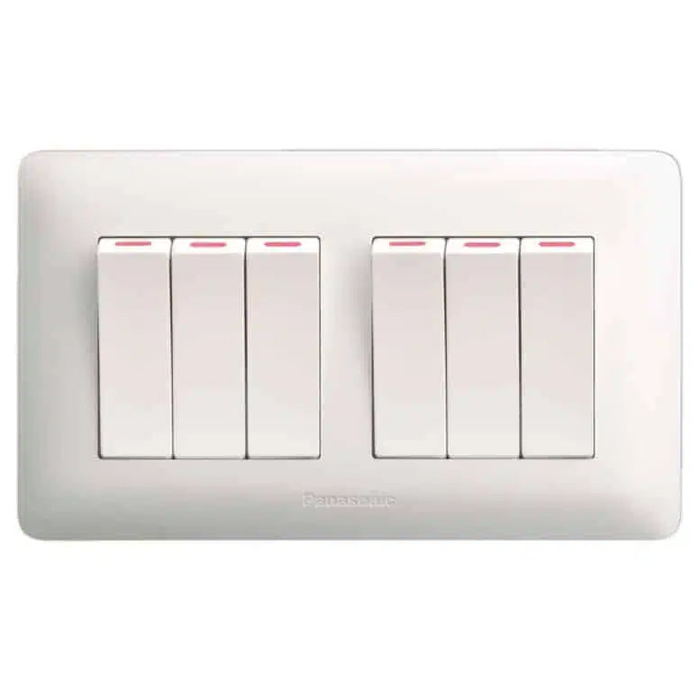 6-Gang 1-Way Switch - Panasonic