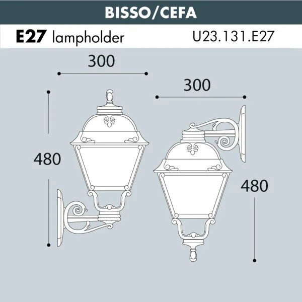 BISSO-CEFA Lantern Outdoor Wall Light  (Lifetime Guarantee)