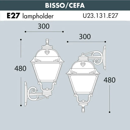 BISSO-CEFA Lantern Outdoor Wall Light  (Lifetime Guarantee)