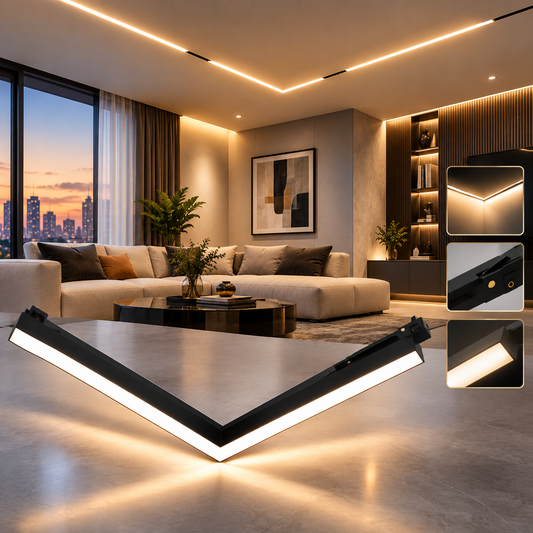 L Corner Straight 24w Magnetic SMD Linear Light