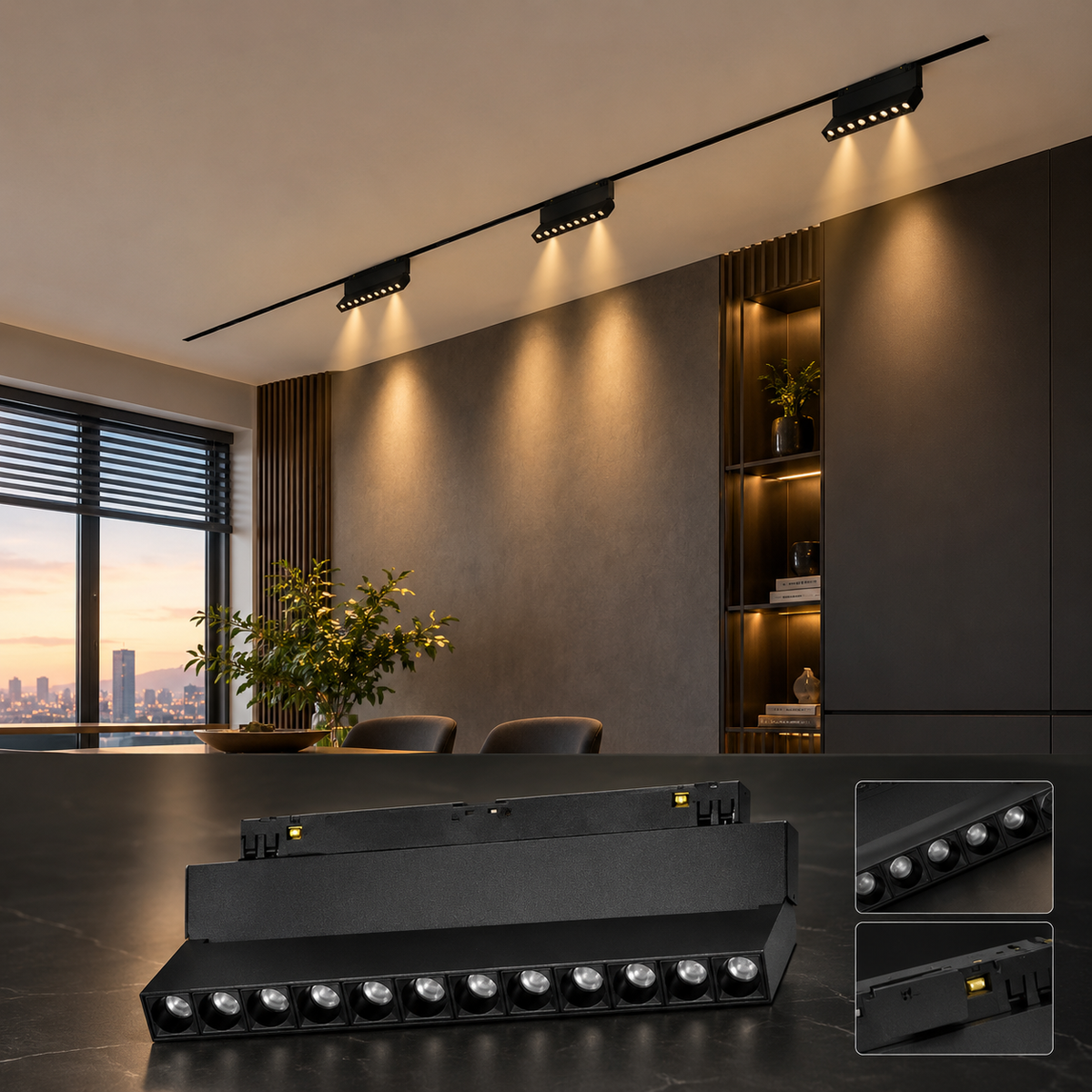 Recessed COB Magnetic Rotatable Laser Light  12W