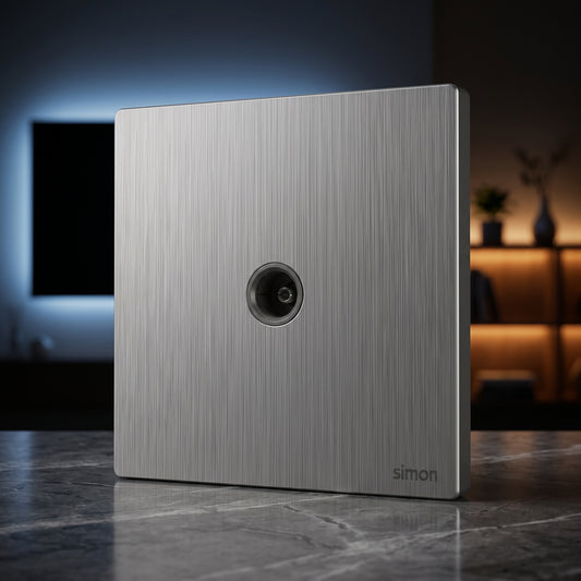Simon 1G TV Outlet M7-Metal Series