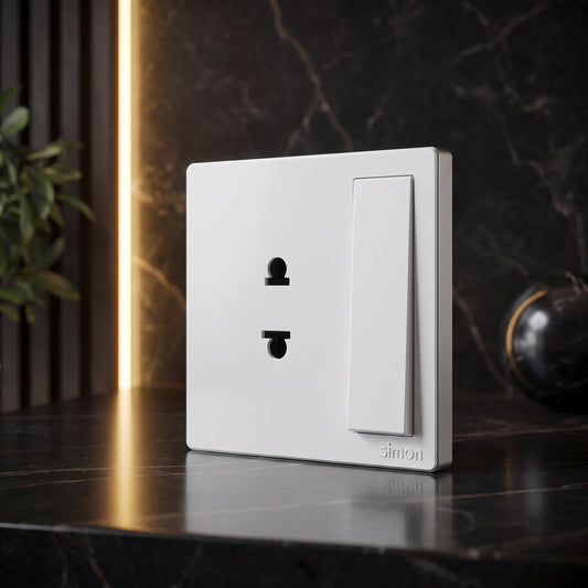 2 pin Universal Socket with Switch - Color