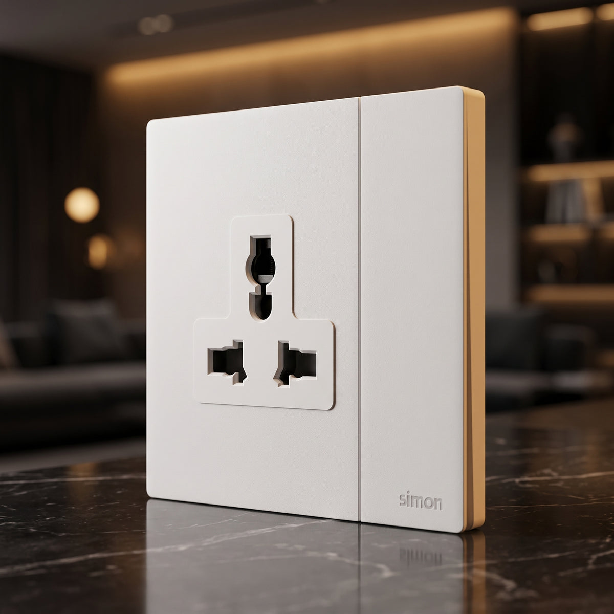 Simon 1G International Switched Socket M7-Gem Series