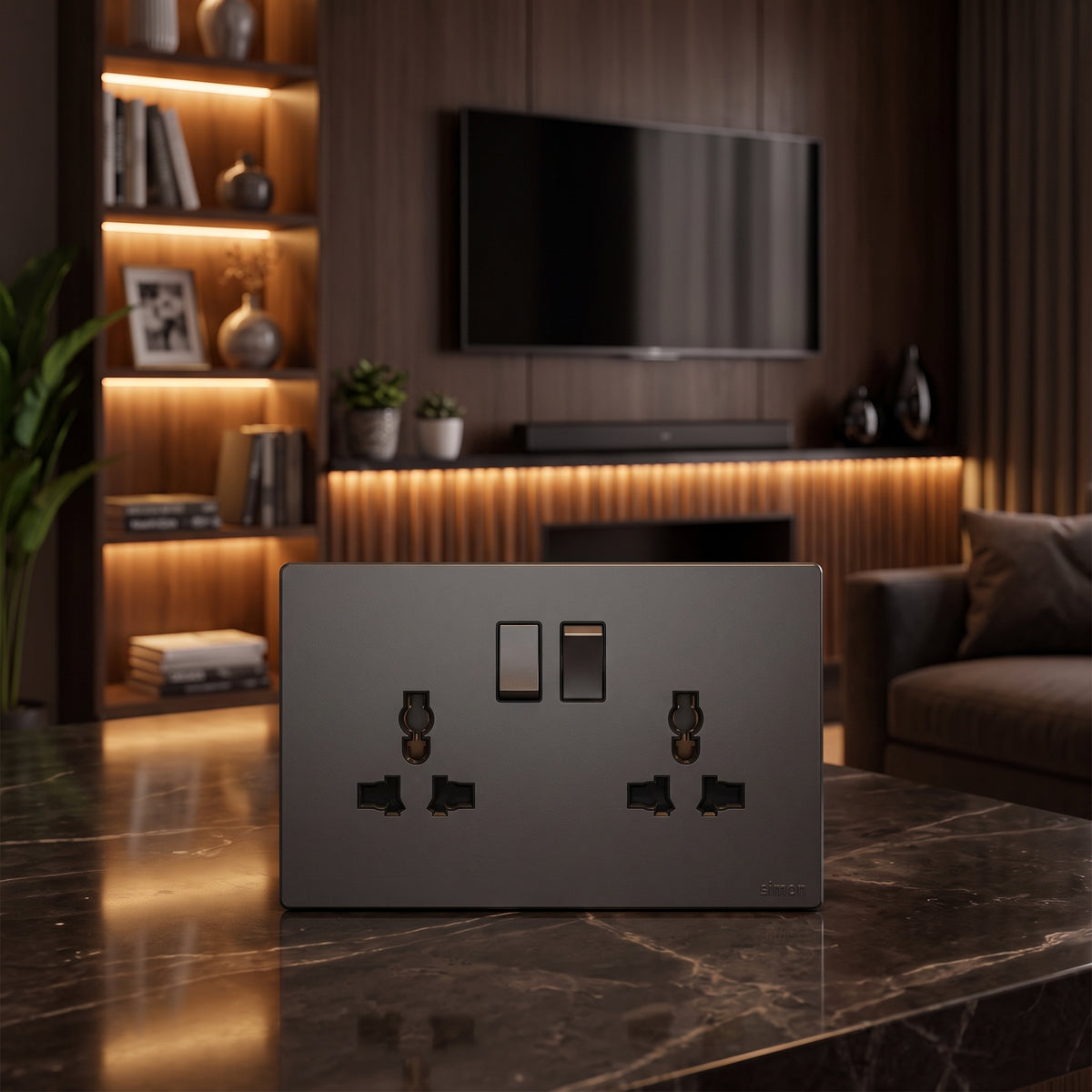 2G Multi-plug Socket with Switch - Color