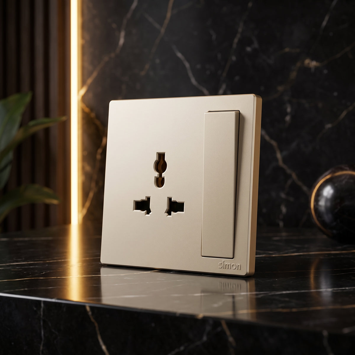 1G Multi-Plug Socket with Switch - Color