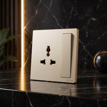 1G Multi-Plug Socket with Switch - Color
