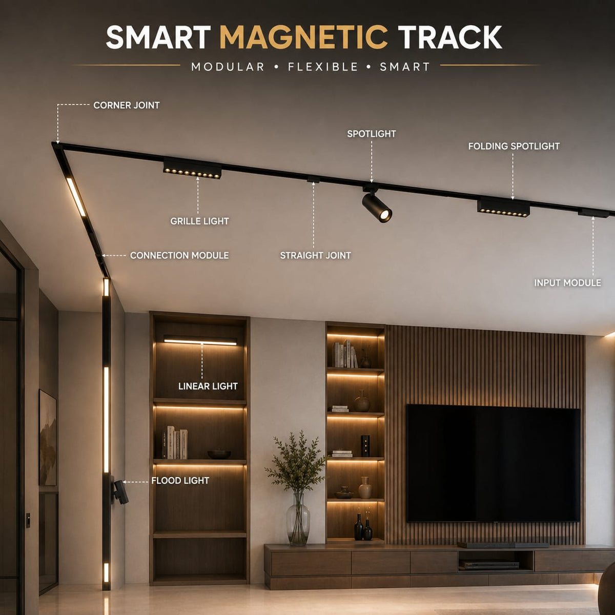 Smart Recessed Magnetic Fixed Laser Light 12W
