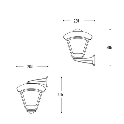 Nardo-Dario Classic Style Outdoor Wall Light (Lifetime Guarantee)