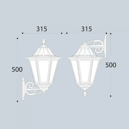 Bisso-Rut Hexagonal Outdoor  Wall Light (Lifetime Guarantee)