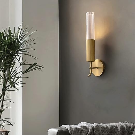 Modern Long Tube Candlestick Wall Light