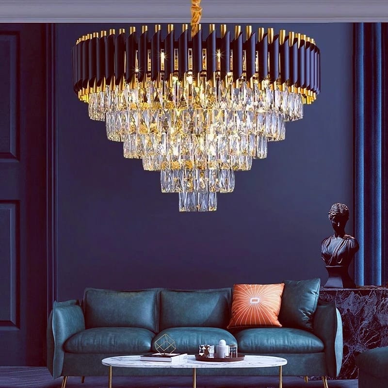 Modern Luxury Black Gold Chandelier (600mm)