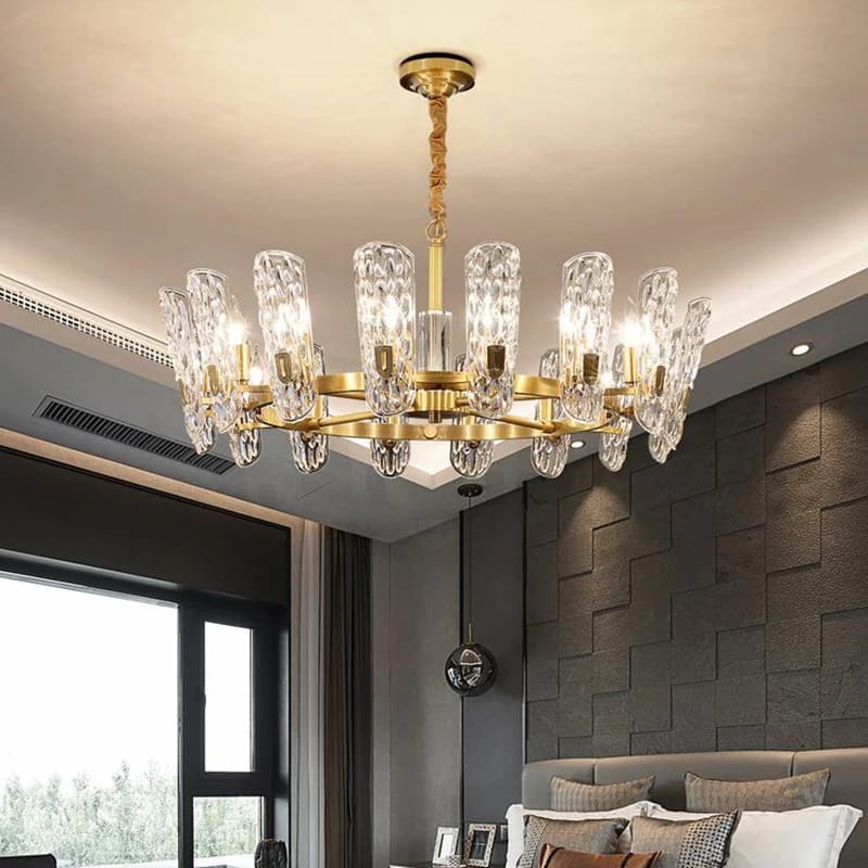 Modern Luxury Water Pattern Glass Chandelier (750mm)