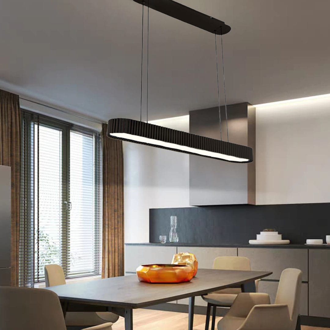 Modern Oval LED Chandelier (9001BK)