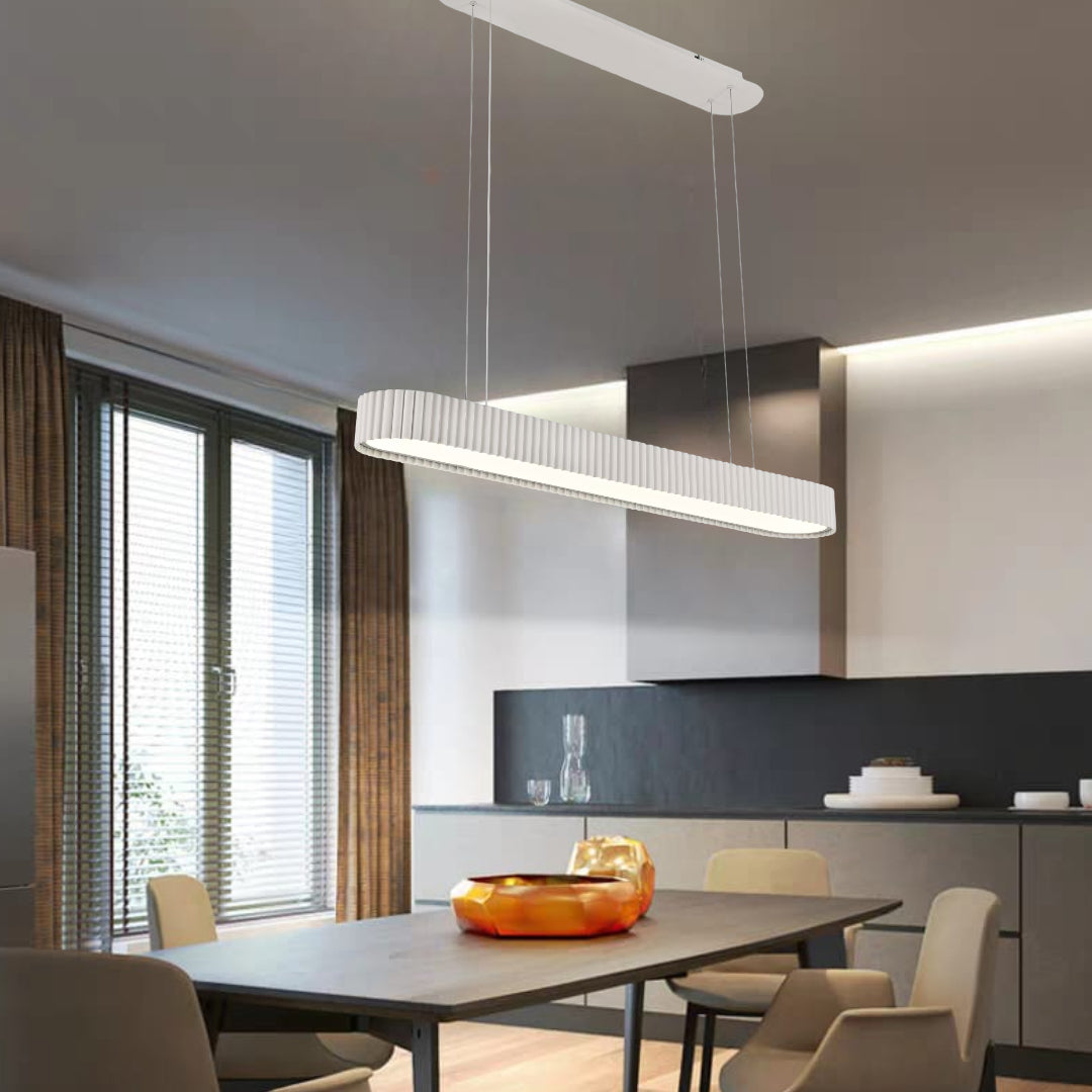 Modern Oval LED Chandelier (9001WH)