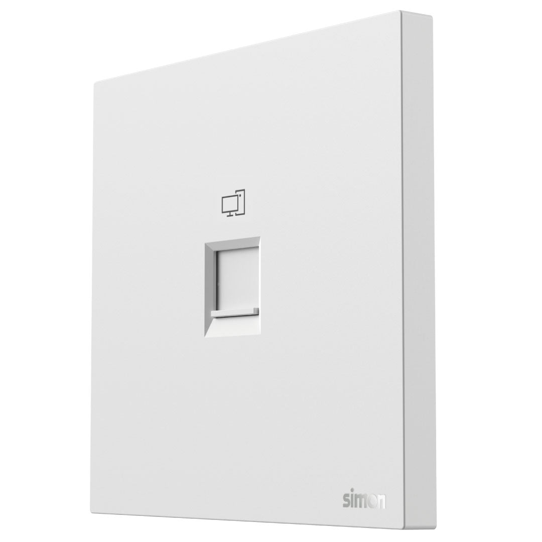 Simon 1-Gang Data Outlet Cat6 M7 Air Series-White