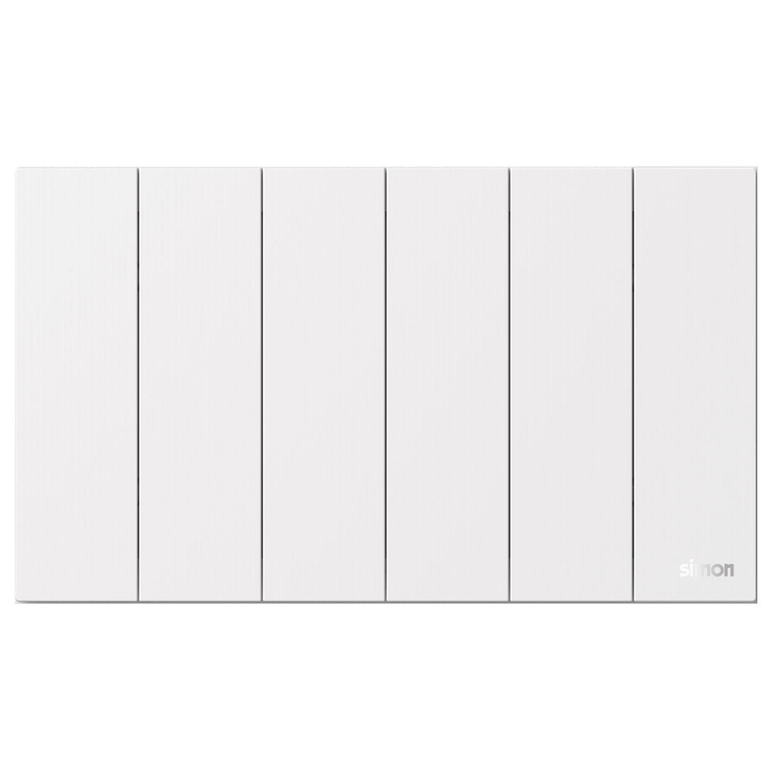 Simon 6-Gang 1-Way Switch M7 Air Series-white