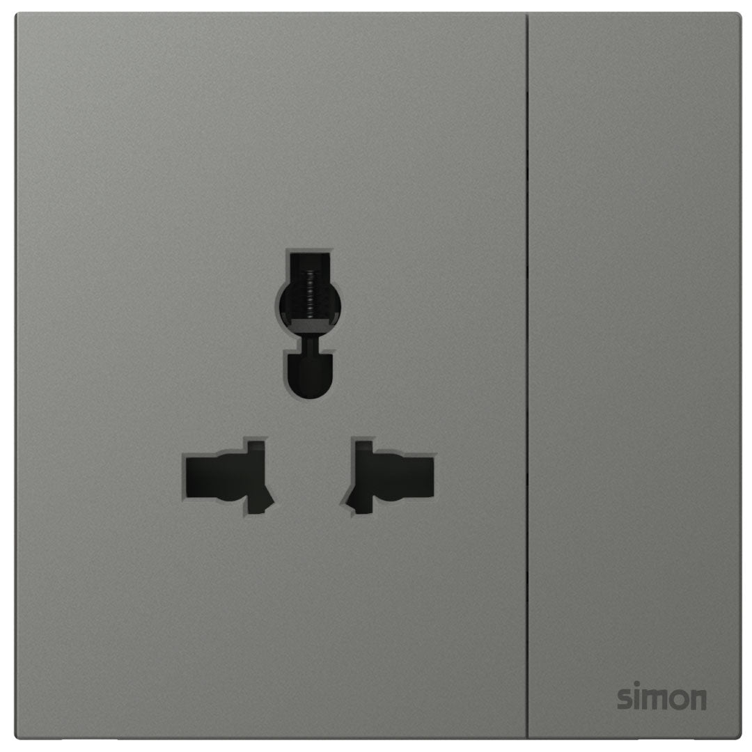 Simon 1G International Switched Socket M7 Air Series-Grey