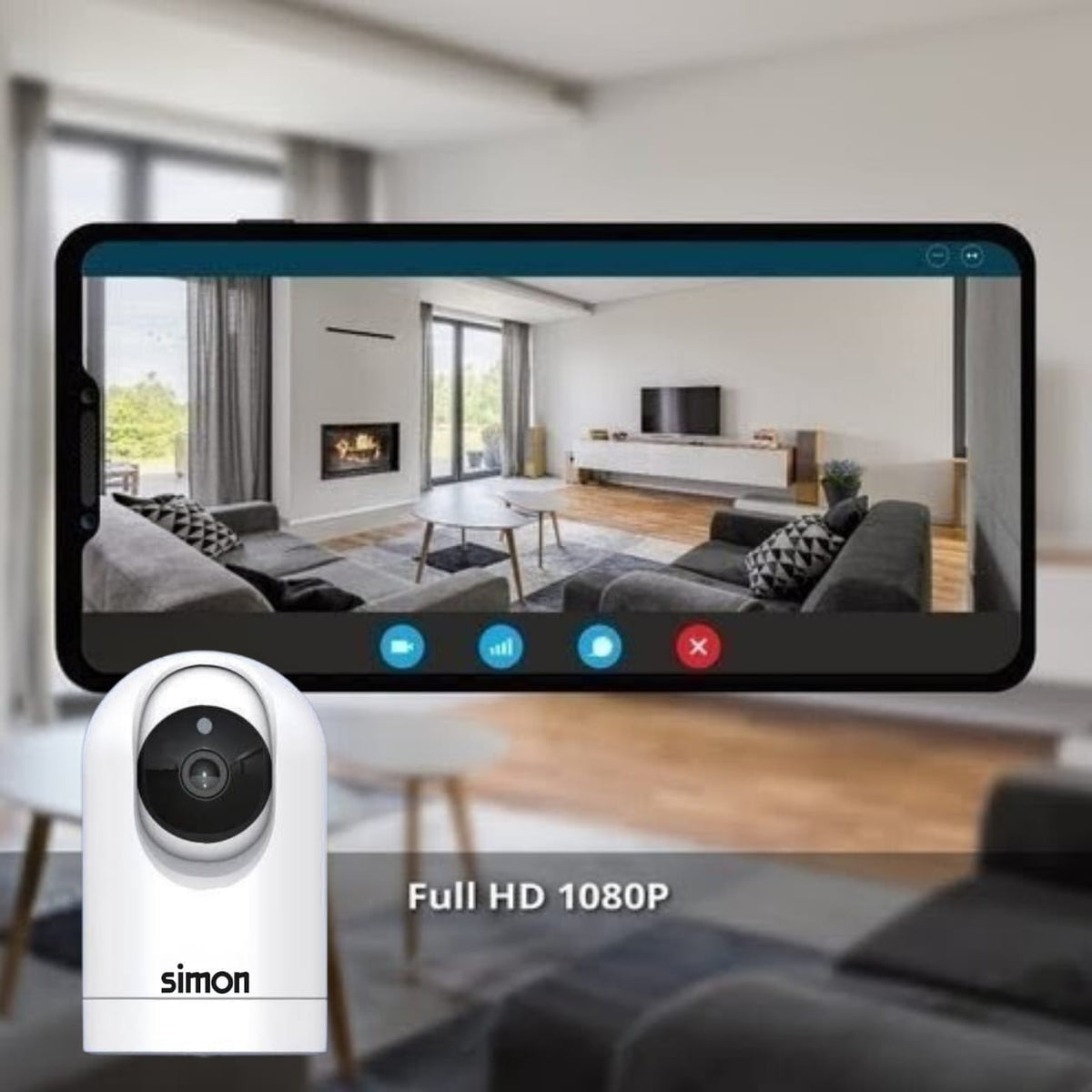 Simon Smart Security Camera 20 – 1080p, Pan and Tilt