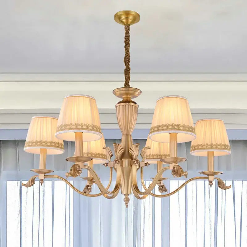 Traditional Vintage Lampshade Chandelier (800mm)